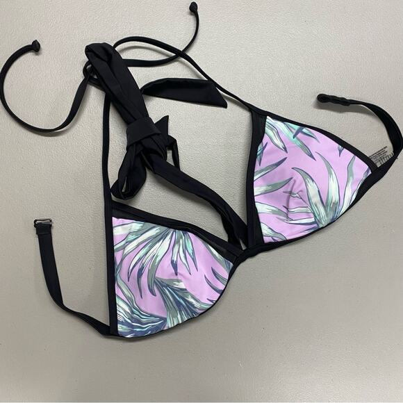 Victoria's Secret Pink Swimsuit Bra Top Only Swimwear Back Clasp Neck Tie Padded - Picture 1 of 4